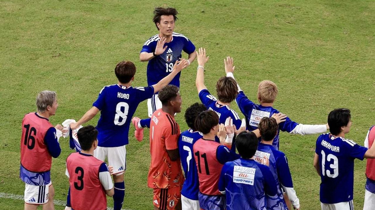 日本代表 小川航基ヘッドゴール